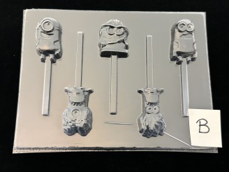 470sp Loveable You Chocolate Candy Lollipop Mold FACTORY SECOND